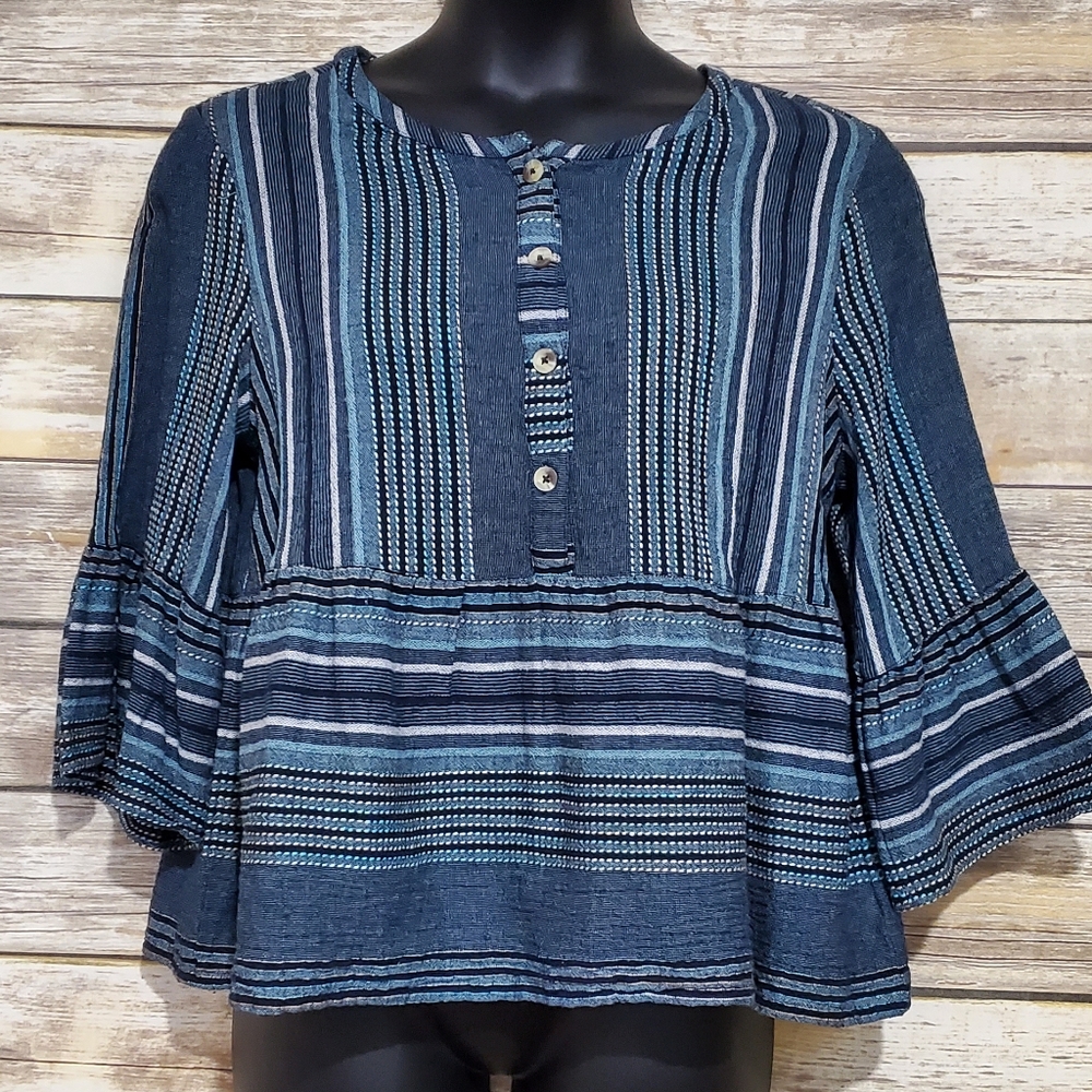 Indigo Stripe Shirt from Francesca's